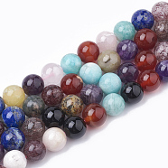 Natural Mixed Stone Beads Strands, Round, 8mm, Hole: 1mm, about 50pcs/strand, 15.7 inch(G-T064-52B)