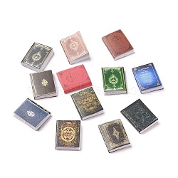 Mini-Display Books, Dollhouse Accessories Pretending Photography Props Decorations, Mixed Color, 21x16.5x3mm(DJEW-WH0016-05)