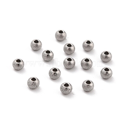 201 Stainless Steel Beads, Round, Stainless Steel Color, 3x2mm, Hole: 1mm(STAS-STAS-Z039-02N-P)