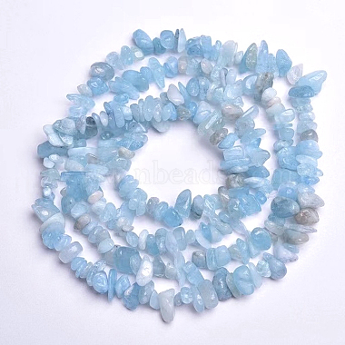 Natural Aquamarine Beads Strands(G-O049-B-21)-2