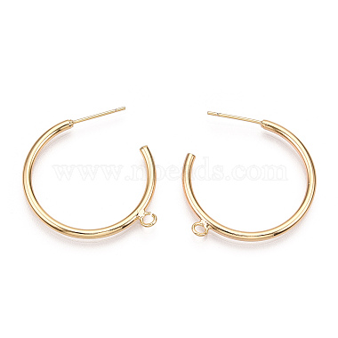 Real Gold Plated Brass Stud Earrings