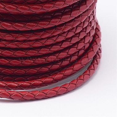 Braided Cowhide Leather Cord(NWIR-N005-01A-3mm)-3