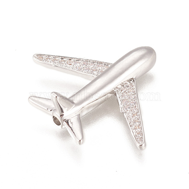Brass Micro Pave Cubic Zirconia Airliner Beads(ZIRC-L078-005P-NR)-2