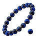 Natural Tiger Eye Round Beads Stretch Bracelet(BJEW-SZ0002-01A)-1