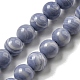 brins de perles d'agate en dentelle bleue synthétique(G-B071-F02-02)-1