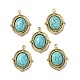 Vacuum Plating 201 Stainless Steel Natural Turquoise Pendants(STAS-C064-VC869)-1