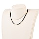 Star with Evil Eye Natural White Shell Beaded Necklaces(NJEW-JN03147-02)-5