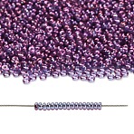 TOHO 6/0 Demi Round Beads, Japanese Seed Beads, (205) Gold Luster Dark Amethyst, 6/0, 4x1.9mm, Hole: 1.5mm, about 300pcs/10g(X-SEED-DR06-0205)