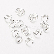 Iron Jump Rings, Open, Silver Color Plated, Single Ring, 21 Gauge, 4x0.7mm, Inner Diameter: 2.6mm, about 29000pcs/1000g(JROS4mm)