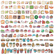 Elite Food Theme Waterproof PVC Self-Adhesive Stickers, for Suitcase, Skateboard, Refrigerator, Helmet, Mobile Phone Shell, Bread & Hot Dog & Ice Cream & Cake, Mixed Patterns, 30~85mm, 3 bags/box(DIY-PH0009-66)