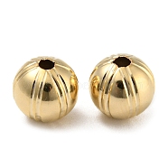 Rack Plating Eco-friendly Brass Beads, Cadmium Free & Lead Free, Round, Real 24K Gold Plated, 8mm, Hole: 1.8mm(KK-M257-05B-G)