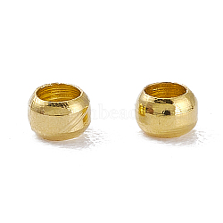 Brass Beads, Long-Lasting Plated, Column, Real 24K Gold Plated, 2.5x1.5mm, Hole: 1.6mm(KK-D002-07G)