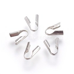 Tarnish Resistant 304 Stainless Steel Cord Ends, End Caps, Column, Stainless Steel Color, 7x2.5x6mm, Hole: 3.5x2mm(STAS-P237-80G-P)