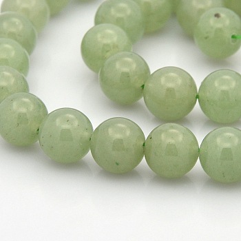 Natural Green Aventurine Round Beads Strands, 8mm, Hole: 1mm, about 50pcs/strand, 15.7 inch