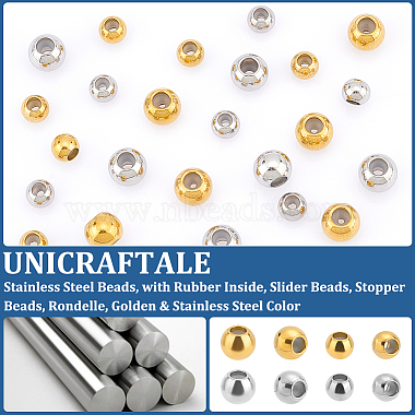 24Pcs 4 Style 201 & 202 Stainless Steel Beads(STAS-UN0043-18)-5