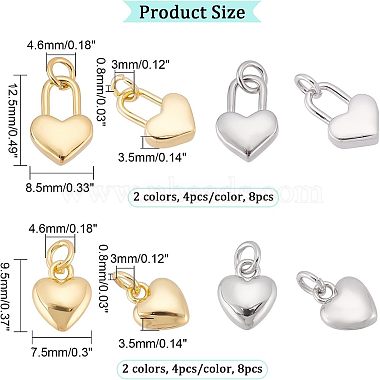 SUPERFINDINGS 16Pcs 4 Style Rack Plating Real 18K Gold Plated Brass Pendants(KK-FH0003-96)-4