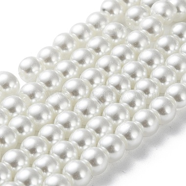 Baking Painted Pearlized Glass Pearl Round Bead Strands(HY-Q003-6mm-01)-2