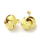 Real 18K Gold Plated Brass Enamel Stud Earrings for Women(EJEW-M251-09G-01)-2