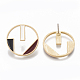 Smooth Surface Alloy Stud Earrings(X-ENAM-S116-32)-1