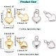 SUPERFINDINGS 16Pcs 4 Style Rack Plating Real 18K Gold Plated Brass Pendants(KK-FH0003-96)-4