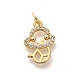 Rack Plating Brass Micro Pave Cubic Zirconia Pendants(KK-H508-28G-09)-1