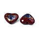 Flower Printed Opaque Acrylic Heart Beads(SACR-S305-28-L01)-3