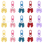 5Pcs Resin Pendant Decorations, with Alloy Swivel Clasps, Mixed Color, 60mm(HJEW-YW00124)