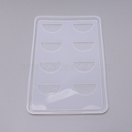 Eyelash Tray DIY Silicone Molds, Resin Casting Molds, For UV Resin, Epoxy Resin Craft Making, White, 235x150x10mm, Inner Diameter: 24x46mm(DIY-WH0183-35)