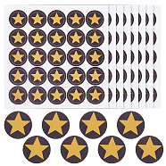 PVC Plastic Waterproof Stickers, Dot Round Self-adhesive Decals, for Helmet, Laptop, Cup, Suitcase Decor, Star Pattern, 195x195mm, 25pcs/sheet(DIY-WH0386-18A)