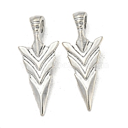 Tibetan Style Alloy Pendants, Cadmium Free & Lead Free, Arrow, Antique Silver, 46x19x9mm, Hole: 6mm, about 160pcs/1000g(TIBEP-R304-049AS-LF)