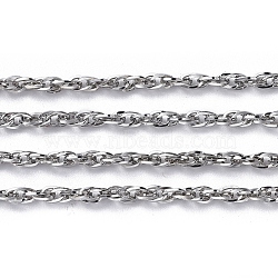 3.28 Feet 304 Stainless Steel Rope Chains, Soldered, Stainless Steel Color, 1.8mm(X-CHS-F003-05P-A)