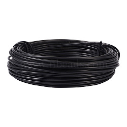 Yilisi 1 Roll Round Iron Wire, with Plastic-coated, Gardening Suuplies, Black, 2.5mm, about 21.87 yards(20m)/roll, 1 roll(FIND-YS0001-05B)