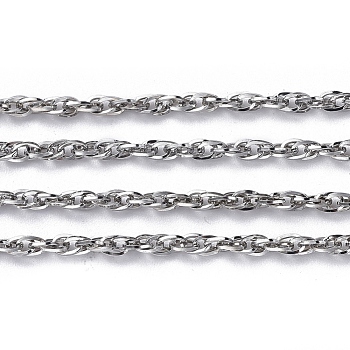 3.28 Feet 304 Stainless Steel Rope Chains, Soldered, Stainless Steel Color, 1.8mm