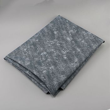 PVC Leather Fabric for Luggage, Handbags, Clothing, Rectangle, Steel Blue, 1420x0.8mm