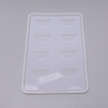 Eyelash Tray DIY Silicone Molds, Resin Casting Molds, For UV Resin, Epoxy Resin Craft Making, White, 235x150x10mm, Inner Diameter: 24x46mm