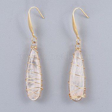 Natural Quartz Crystal Pendants Necklaces and Dangle Earrings Jewelry Sets(SJEW-JS01026)-7