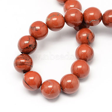 Chapelets de perles en jaspe rouge naturel(G-R193-11-6mm)-2