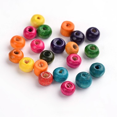 6mm Mixed Color Abacus Wood Beads
