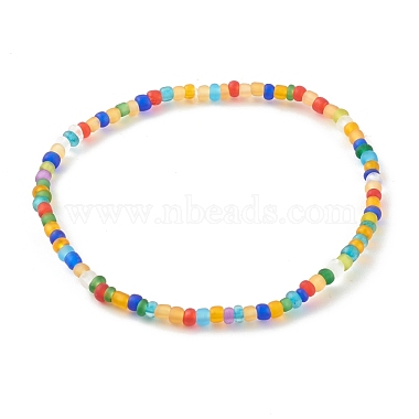 7pcs 7 estilos conjuntos de pulseras elásticas con cuentas de semillas de vidrio redondas(BJEW-JB06327)-4