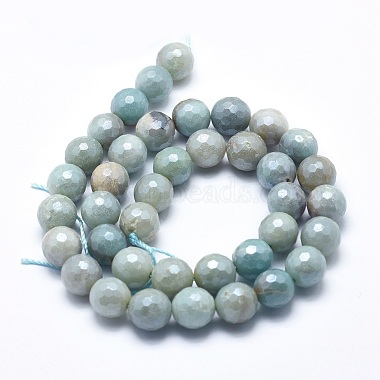 Natural Flower Amazonite Beads Strands(X-G-O164-02-6mm)-2