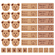 80Pcs 4 Style Cartoon Style Bear Theme Faux Suede Fabric Clothing Label Tags(DIY-FG0004-28)-1