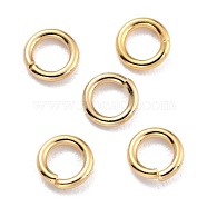 Rack Plating Brass Jump Rings, Open Jump Rings, Long-Lasting Plated, Real 24K Gold Plated, 5.5x1mm, Inner Diameter: 3mm(KK-O139-18S-G)