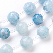 Natural Celestite/Celestine Beads Strands, Round, 9~10mm, Hole: 1mm, 25~26pcs/strand, 16.14 inch~16.54 inch(41~42cm)(G-I203-A-10mm)