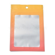 Plastic Zip Lock Bag, Gradient Color Storage Bags, Self Seal Bag, Top Seal, with Window and Hang Hole, Rectangle, Orange, 15x10x0.25cm, Unilateral Thickness: 3.9 Mil(0.1mm), 95~100pcs/bag(OPP-H001-01B-03)