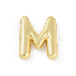 Rack Plating Brass Pendants, Long-Lasting Plated, Lead Free & Cadmium Free,  Real 18K Gold Plated, Letter M, 17.5x15x4mm, Hole: 1.8mm(KK-A224-01M-G)