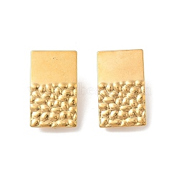 304 Stainless Steel Stud Earrings Findings, Rectangle, 27x16.5mm(EJEW-R151-01G-05)