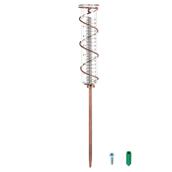 Empty Transparent Glass Test Tube, with Screw, Fixed Iron Wire and Iron Rod, Column, Clear, 225x57.5mm, Hole: 14.5x9mm