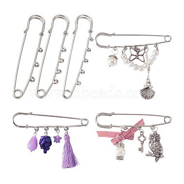 45Pcs 3 Style Stainless Steel Safety Pins(STAS-TA0001-31)-2