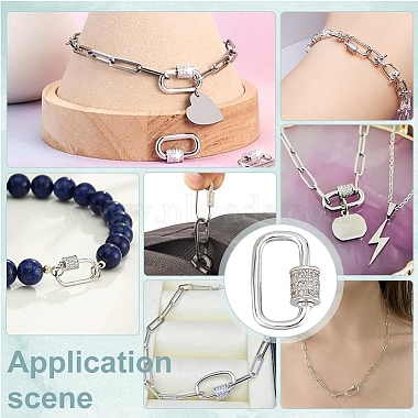 2Pcs 925 Sterling Silver Rhinestone Clasps(FIND-PH0022-30B)-6