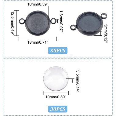 DIY Blank Dome Flat Round Link Connector Making Kit(DIY-UN0003-77A-B)-5